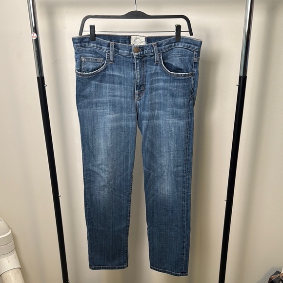 Current/Elliott Blue The Boyfriend Loved Straight Leg Casual Relax Fit Jeans 27 - Picture 2 of 9